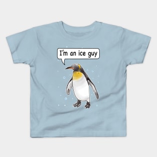 Im an ice guy, funny penguin pun Kids T-Shirt